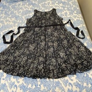 Jessica Howard Plus Party Dress Navy Floral Chiffon 2pc Popover Dress Sz 24W